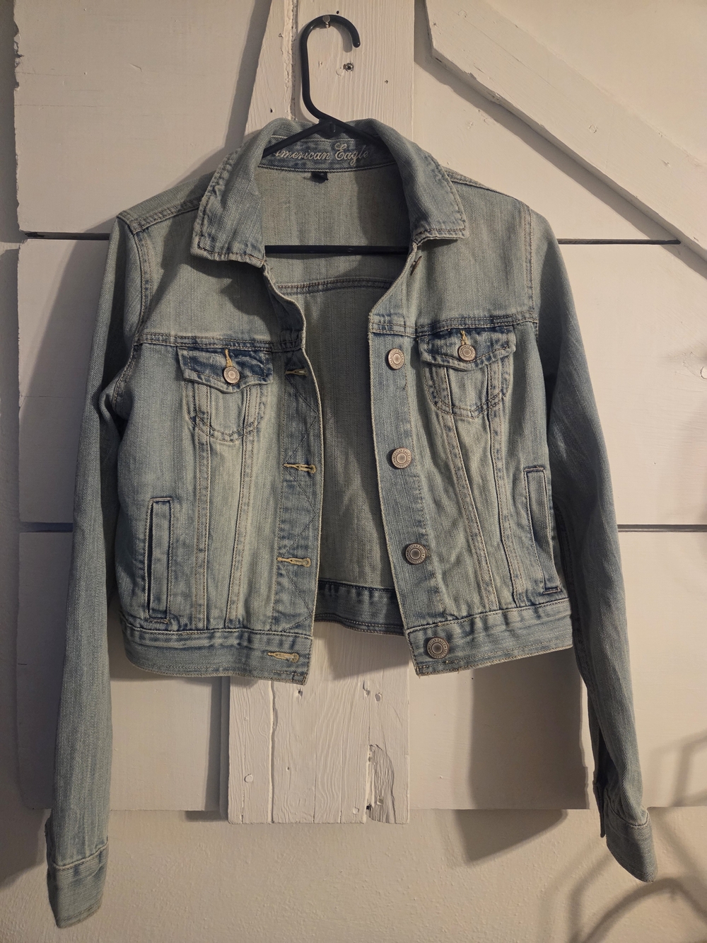 American Eagle Outfitters Light Blue Denim Jacket - Women's